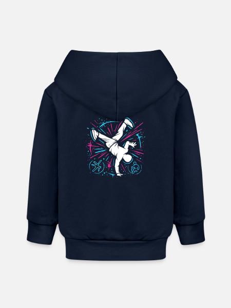 Breakdance Explosion – Streetstyle Tanz - Baby Organic Kapuzenjacke Baby Connector von Stanley/Stella - Navy