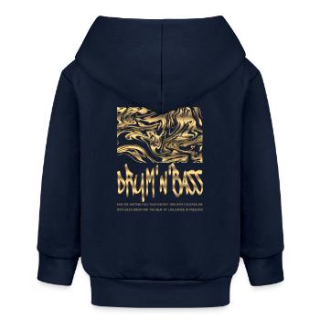 DNB Gold Flow Merch - tenue - Esthétique - Veste à capuche bébé bio Stanley/Stella - bleu marine - Dos