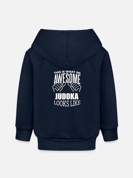 Judo Judo - Baby Organic Kapuzenjacke Baby Connector von Stanley/Stella - Navy
