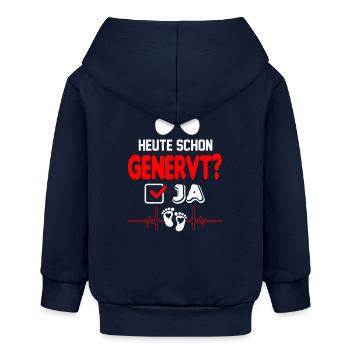 Nerven liegen blank Babygenerve Schreien Baby - Baby Organic Kapuzenjacke Baby Connector von Stanley/Stella - Navy - Hinten