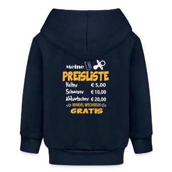 Preisliste für das Baby Windel wechseln - Baby Organic Kapuzenjacke Baby Connector von Stanley/Stella - Navy - Hinten