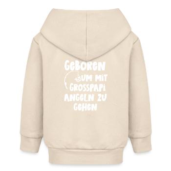 Geboren um mit Grosspapi angeln gehen Angelpartner - Baby Organic Kapuzenjacke Baby Connector von Stanley/Stella - Natur - Hinten