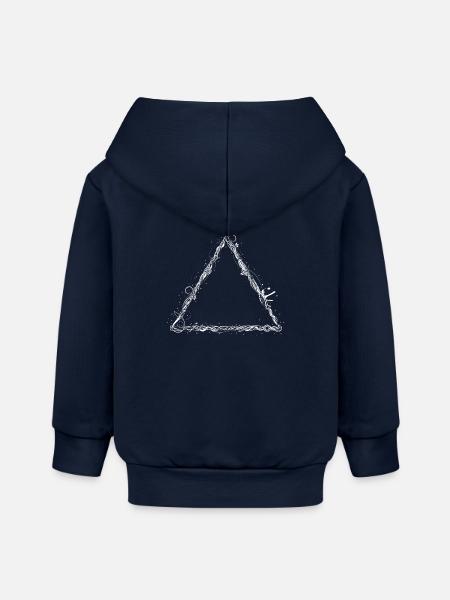 weißes Dreieck - Baby Organic Kapuzenjacke Baby Connector von Stanley/Stella - Navy
