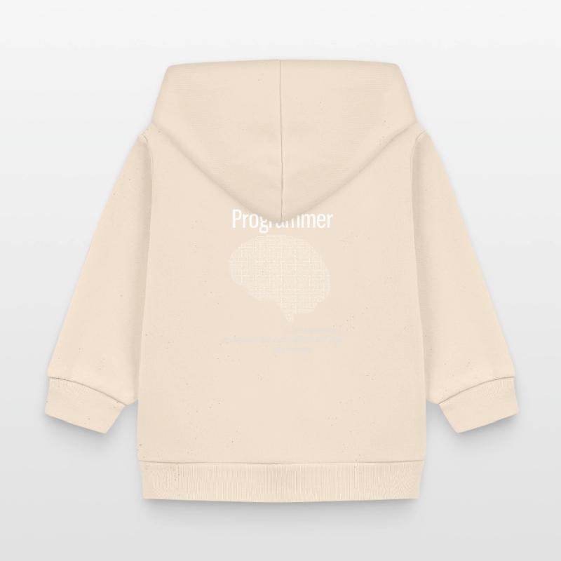 programmer brain pc computer definition pizza lo Baby Organic Zip-up Hoodie by Stanley/Stella