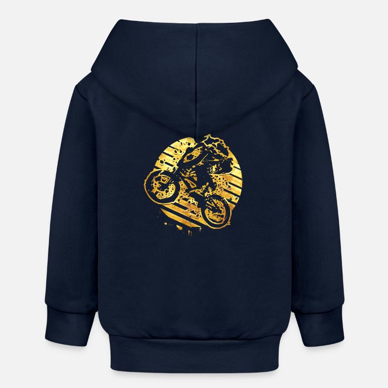 Vélo BMX - BMX astronaut moon - Veste à capuche bébé bio Stanley/Stella - bleu marine