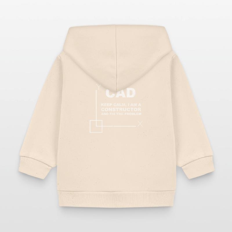 CAD Keep Calm Constructor Engineering Veste à capuche bébé bio Stanley/Stella