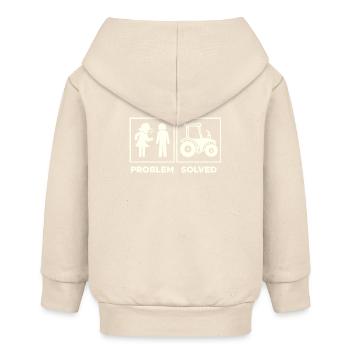 Traktor Statement Nutzfahrzeug Fahrzeug Ackerbau - Baby Organic Kapuzenjacke Baby Connector von Stanley/Stella - Natur - Hinten