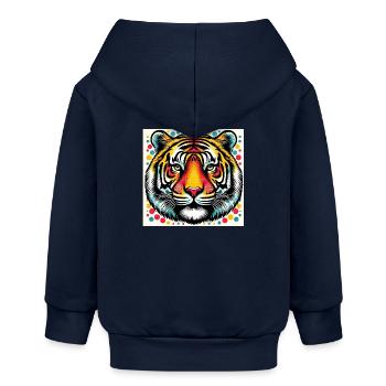 Tiger Pop Art - Baby Organic Kapuzenjacke Baby Connector von Stanley/Stella - Navy - Hinten