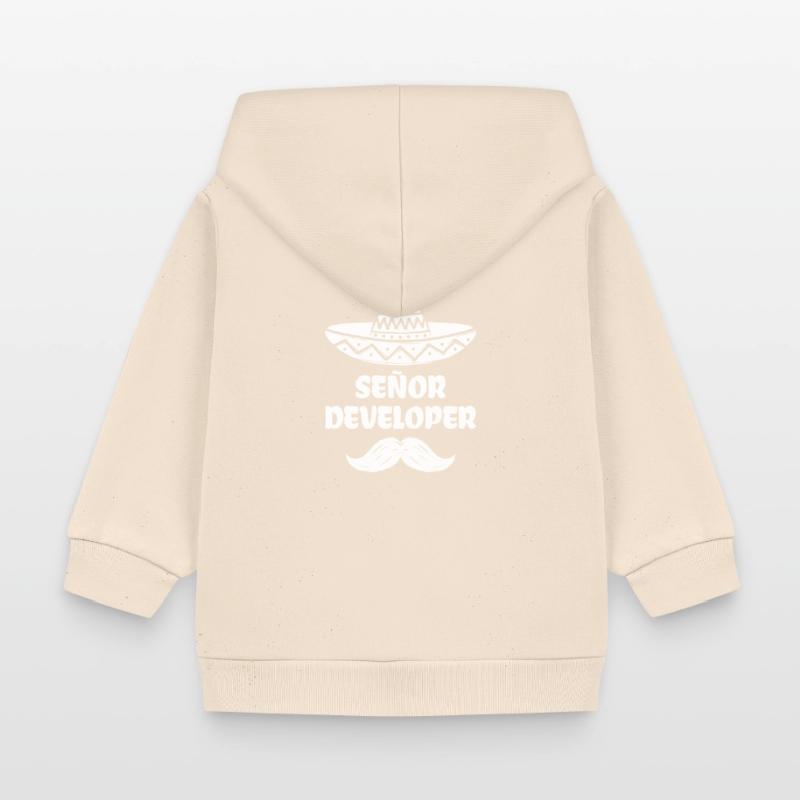 Developer Statement Code Computer Science Geek Scripting Baby Organic Zip-up Hoodie by Stanley/Stella