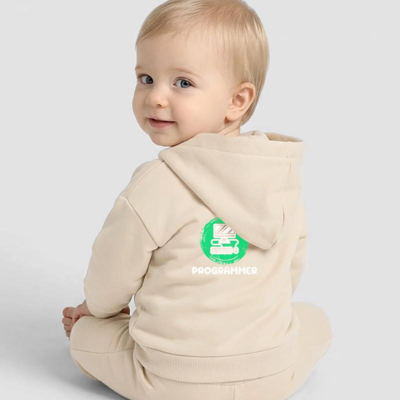 Computer Developer Programmer Computer Geek Baby Organic Zip-up Hoodie by Stanley/Stella
