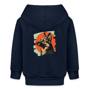 Chien de berger - Veste à capuche bébé bio Stanley/Stella - bleu marine - Dos