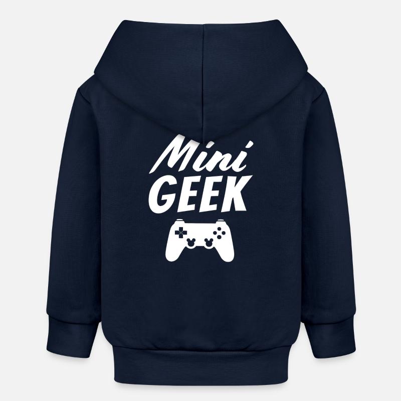 Geek Junior - Veste à capuche bébé bio Stanley/Stella - bleu marine