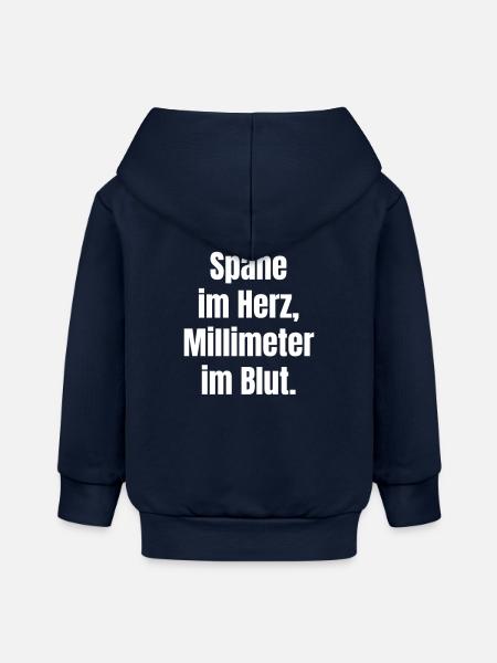 Späne im Herz, Millimeter im Blut - Baby Organic Kapuzenjacke Baby Connector von Stanley/Stella - Navy