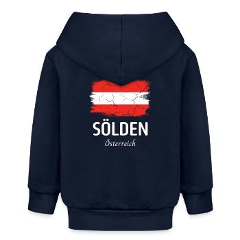 Sölden - Baby Organic Kapuzenjacke Baby Connector von Stanley/Stella - Navy - Hinten