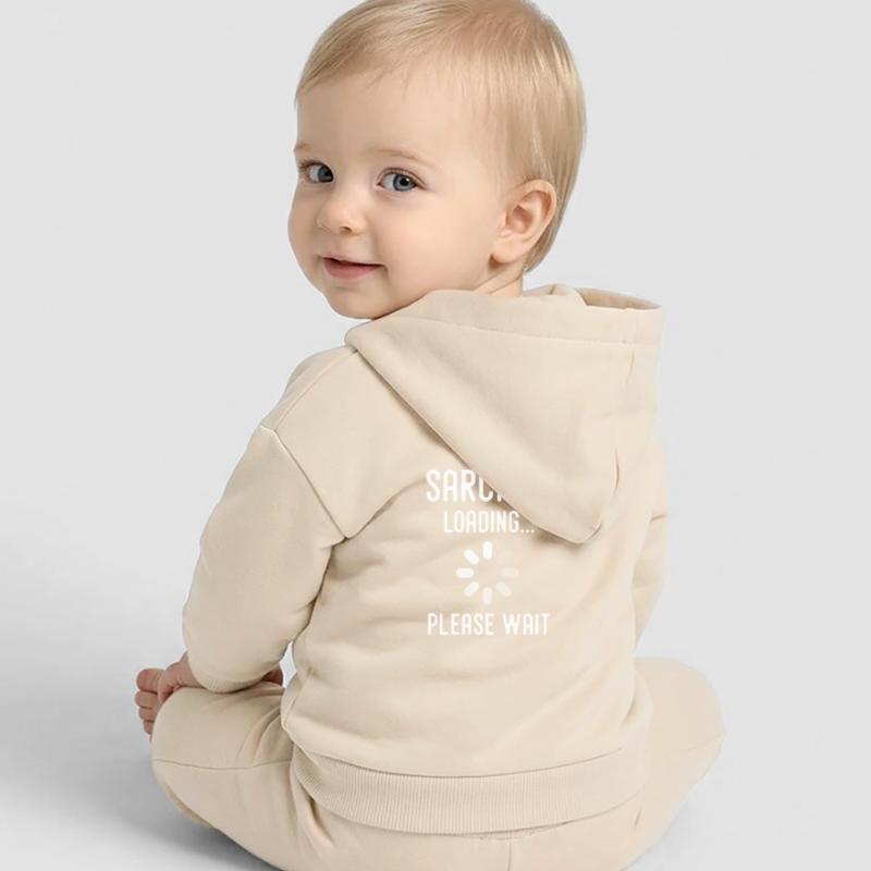 sarcasm loading, please wait Baby Organic Zip-up Hoodie by Stanley/Stella