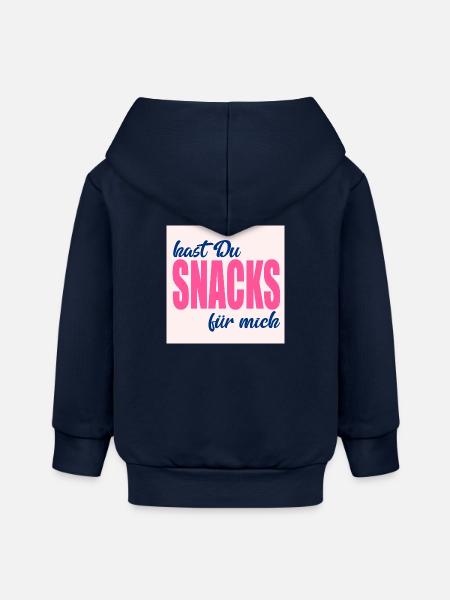 ESSEN SNACKS LIEBEN - Baby Organic Kapuzenjacke Baby Connector von Stanley/Stella - Navy