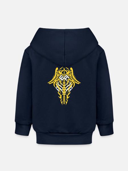 EdgeRunner Cyberpunk Rücken - Baby Organic Kapuzenjacke Baby Connector von Stanley/Stella - Navy
