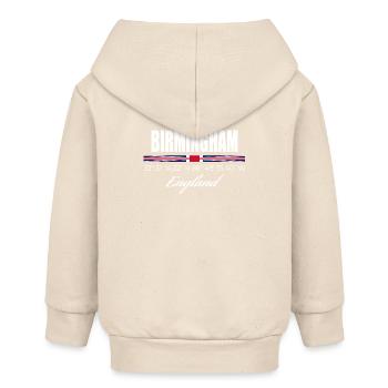 Birmingham - Baby Organic Zip-up Hoodie by Stanley/Stella - soft Ecru - Back