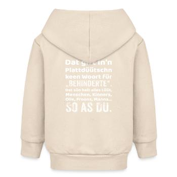 Faible provocation allemande Inclusion - Veste à capuche bébé bio Stanley/Stella - écru doux - Dos