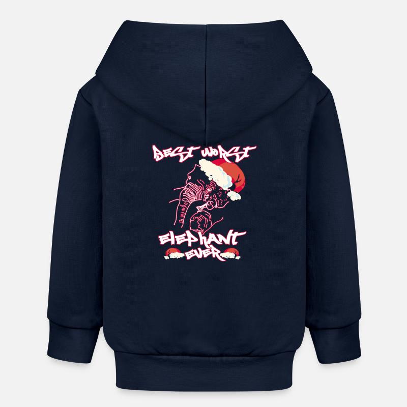 Pire citation cadeau d’éléphant de tous les temps - Veste à capuche bébé bio Stanley/Stella - bleu marine