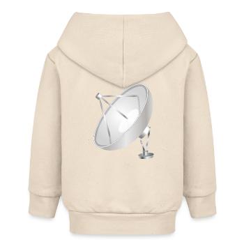 Satellite dish with a clear modern look - Baby Organic Zip-up Hoodie by Stanley/Stella - soft Ecru - Back