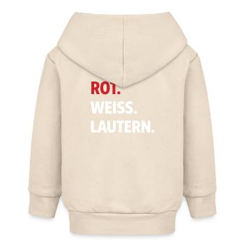 Red. White. Lautern. – Kaiserslautern Fan Shirt - Baby Organic Zip-up Hoodie by Stanley/Stella - soft Ecru - Back