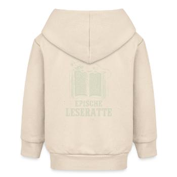 Epische Leseratte - Baby Organic Kapuzenjacke Baby Connector von Stanley/Stella - Natur - Hinten