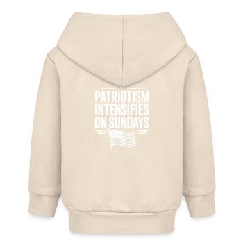 Der Patriotismus intensiviert sich sonntags - Baby Organic Kapuzenjacke Baby Connector von Stanley/Stella - Natur - Hinten
