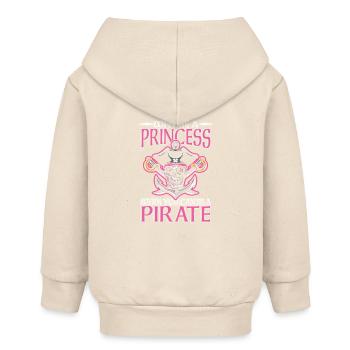 Pirate Princess Skull Edition - Baby Organic Zip-up Hoodie by Stanley/Stella - soft Ecru - Back