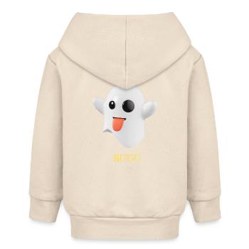 Fantôme duveteux à la langue - Veste à capuche bébé bio Stanley/Stella - écru doux - Dos