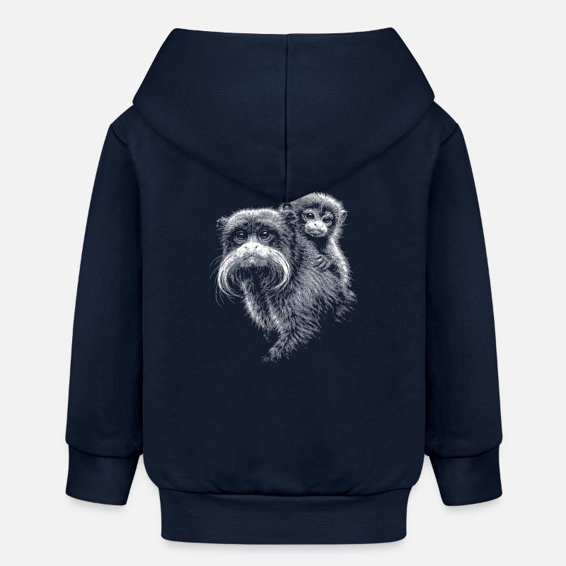 Tamarin - Veste à capuche bébé bio Stanley/Stella - bleu marine