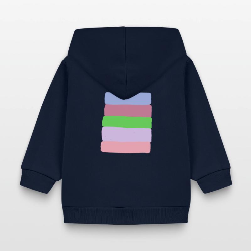Pastellstreifen-Stack Baby Organic Kapuzenjacke Baby Connector von Stanley/Stella