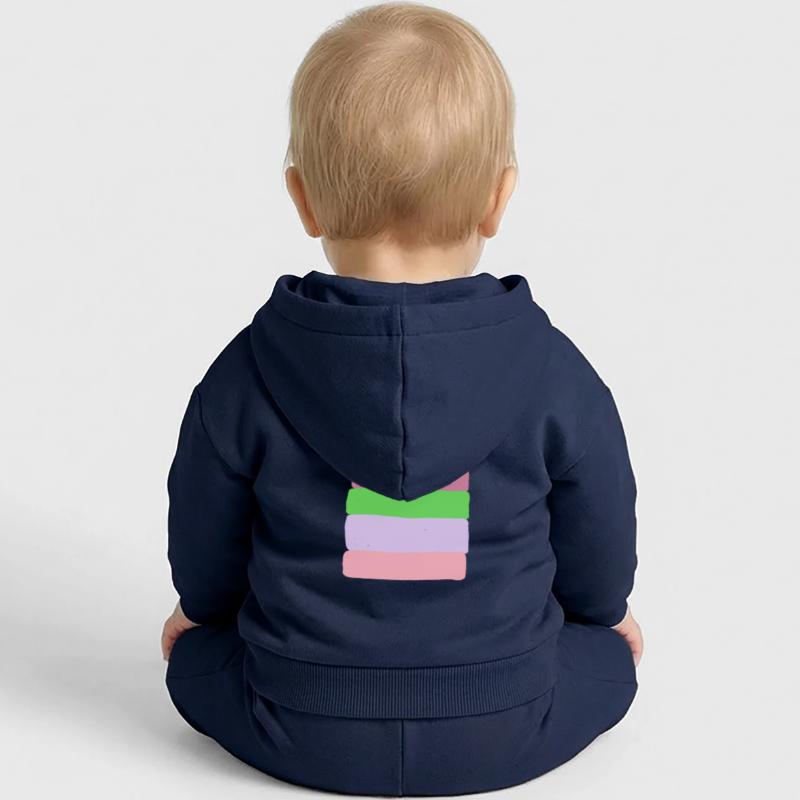 Pastellstreifen-Stack Baby Organic Kapuzenjacke Baby Connector von Stanley/Stella