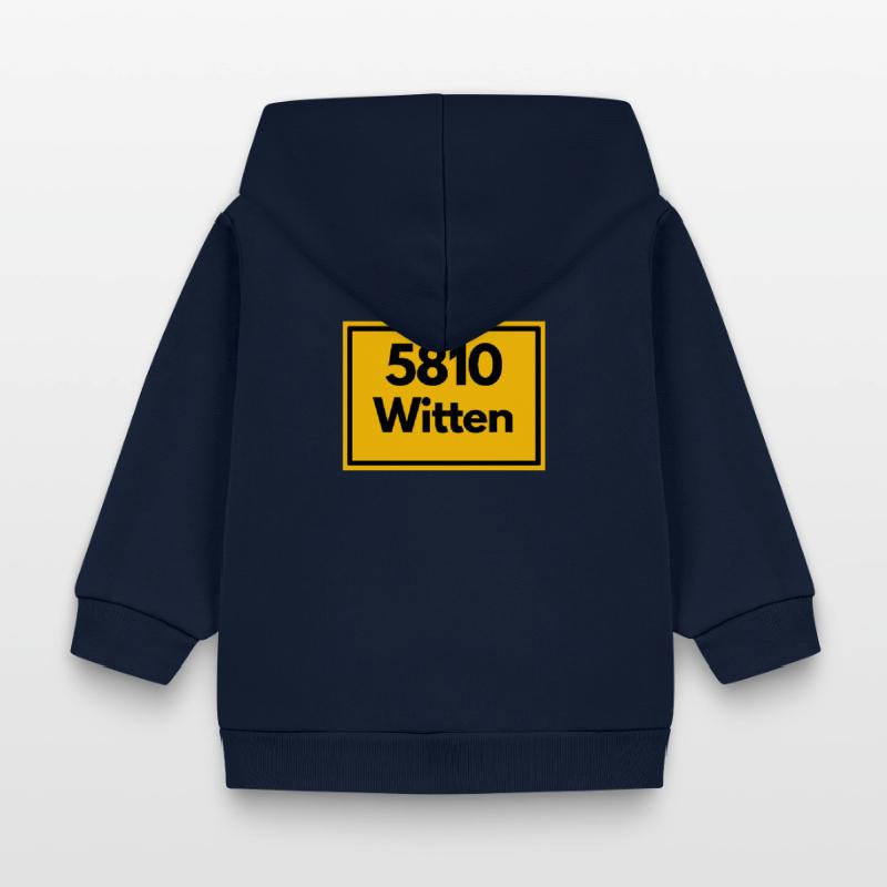 OLD POSTCODE POSTCODE RETRO 5810 WITTEN RUHRGEBIET Baby Organic Zip-up Hoodie by Stanley/Stella