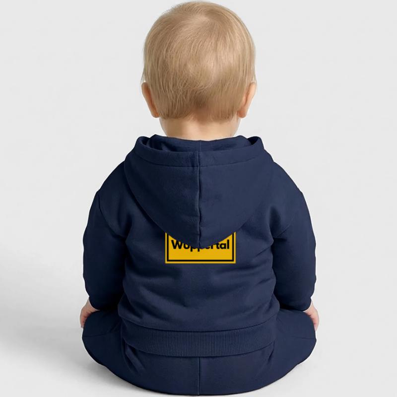 OLD POSTCODE POSTCODE RETRO 5600 WUPPERTAL BERGISH Baby Organic Zip-up Hoodie by Stanley/Stella