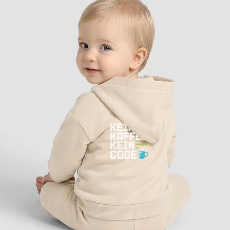 No Coffee No Code Programmer Computer Scientist Baby Organic Zip-up Hoodie by Stanley/Stella