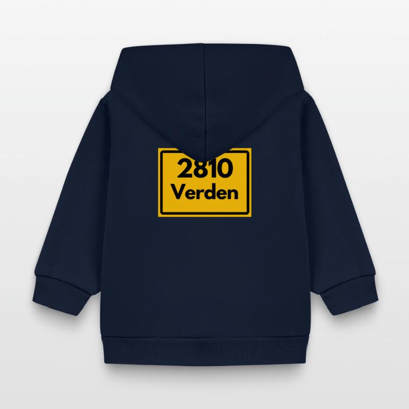 OLD POSTCODE POSTCODE RETRO 2810 VERDEN PFERDEDOM Baby Organic Zip-up Hoodie by Stanley/Stella
