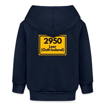 ANCIEN CODE POSTAL RÉTRO 2950 LEER EAST FRISIA - Veste à capuche bébé bio Stanley/Stella - bleu marine - Dos