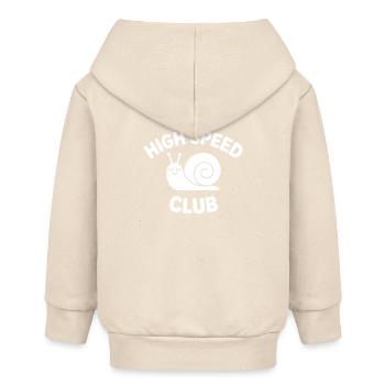 Club d’escargots à grande vitesse - Veste à capuche bébé bio Stanley/Stella - écru doux - Dos
