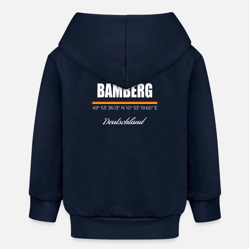 Bamberg - Veste à capuche bébé bio Stanley/Stella - bleu marine