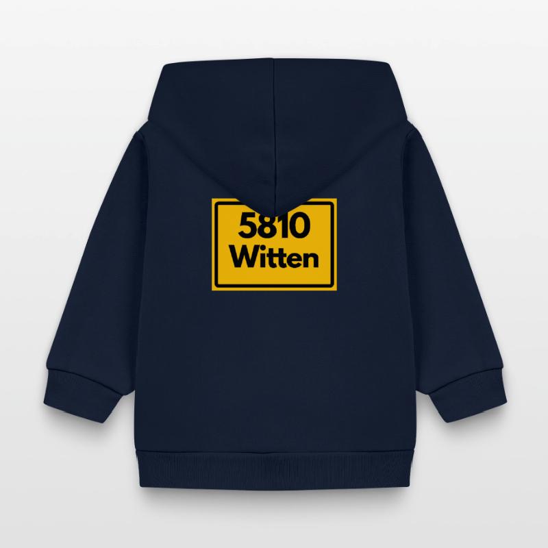 OLD POSTCODE POSTCODE RETRO 5810 WITTEN Baby Organic Zip-up Hoodie by Stanley/Stella