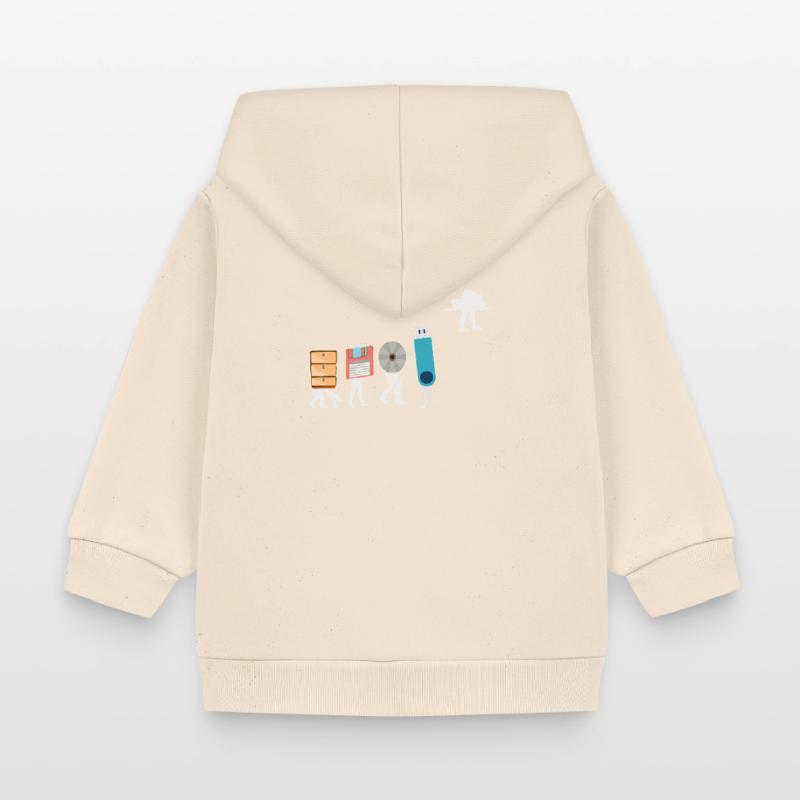 Cloud Computing Funny Programmer Data AI Software Baby Organic Zip-up Hoodie by Stanley/Stella