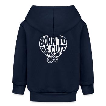 Born to Be Cute Herz-Design - Geboren süss zu sein - Baby Organic Kapuzenjacke Baby Connector von Stanley/Stella - Navy - Hinten