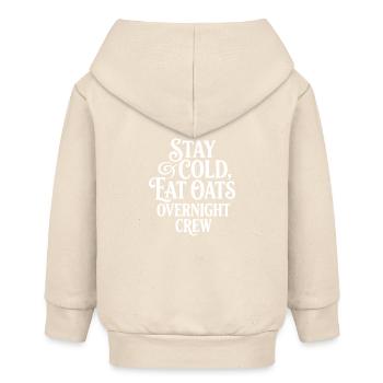 Overnight Oats Muesli Cereals Stay Cold Crew - Baby Organic Zip-up Hoodie by Stanley/Stella - soft Ecru - Back