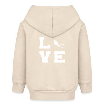 Scuba Diving Geschenkidee für Unterwasserabenteuer - Baby Organic Kapuzenjacke Baby Connector von Stanley/Stella - Natur - Hinten