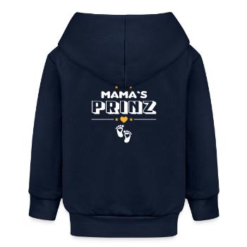 Mamas Prinz Liebling Baby Säugling - Baby Organic Kapuzenjacke Baby Connector von Stanley/Stella - Navy - Hinten