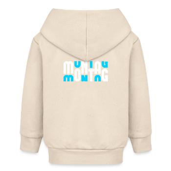 Motiv Montag Weiß/Cyan - Baby Organic Kapuzenjacke Baby Connector von Stanley/Stella - Natur - Hinten
