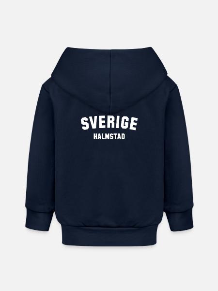 HALMSTAD Sweden Schweden - Baby Organic Kapuzenjacke Baby Connector von Stanley/Stella - Navy