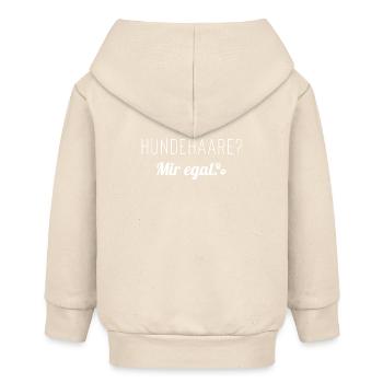 Hundehaare? Mir egal. Spruch für Hundemenschen - Baby Organic Kapuzenjacke Baby Connector von Stanley/Stella - Natur - Hinten