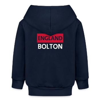 Angleterre Bolton Paysage urbain Illustration - Veste à capuche bébé bio Stanley/Stella - bleu marine - Dos
